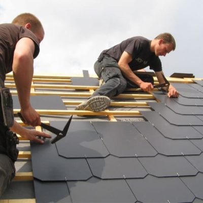 Réalisation toiture en ardoise avec charpente | Toiture Deldime